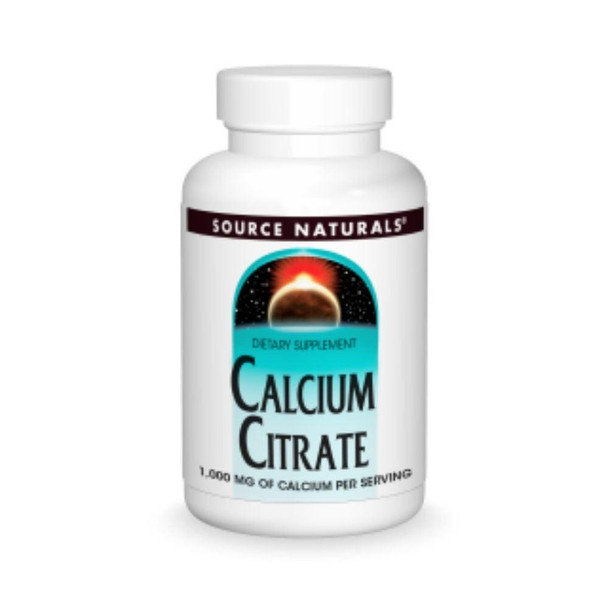  Source Naturals Calcium Citrate 1000mg 180 Tablets 