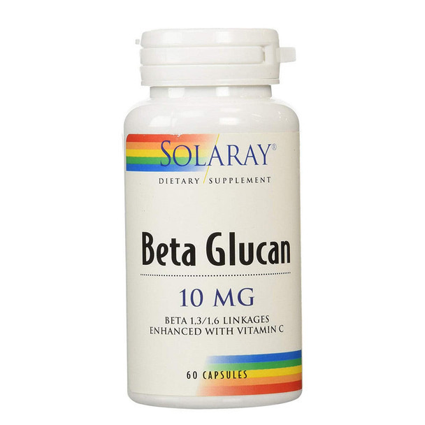  Solaray Beta Glucan with Vitamin C 10mg 60 Capsules 