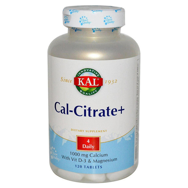  Kal Cal-Citrate+ Vitamin D & Magnesium 120 Tablets 