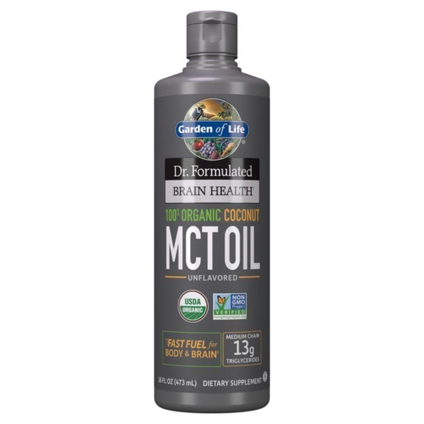  Garden of Life Dr. Formulated Organic Coconut MCT Oil 16oz 