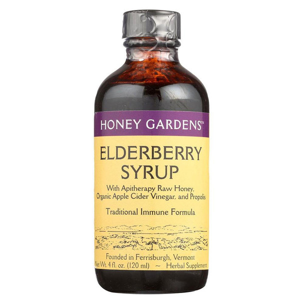  Honey Gardens Elderberry Syrup 4 Ounces 