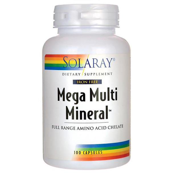  Solaray Mega Multi Mineral (Iron Free) 100 Caps 