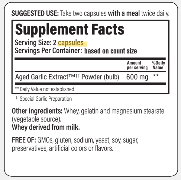 Wakunaga Kyo 100 Aged Garlic Extract 100 Capsules