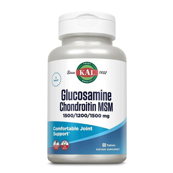  Kal Glucosamine Chondroitin & MSM 60 Tablets 