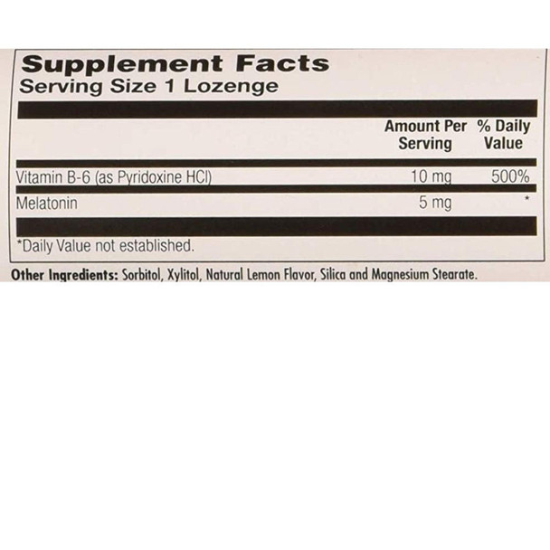  Kal Melatonin 5mg 30 Lemon Flavored Lozenges 
