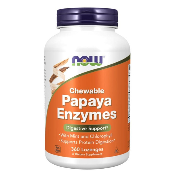  Now Foods Papaya Enzymes 360 Lozenges 