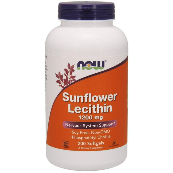  Now Foods Sunflower Lecithin 200 Softgels 