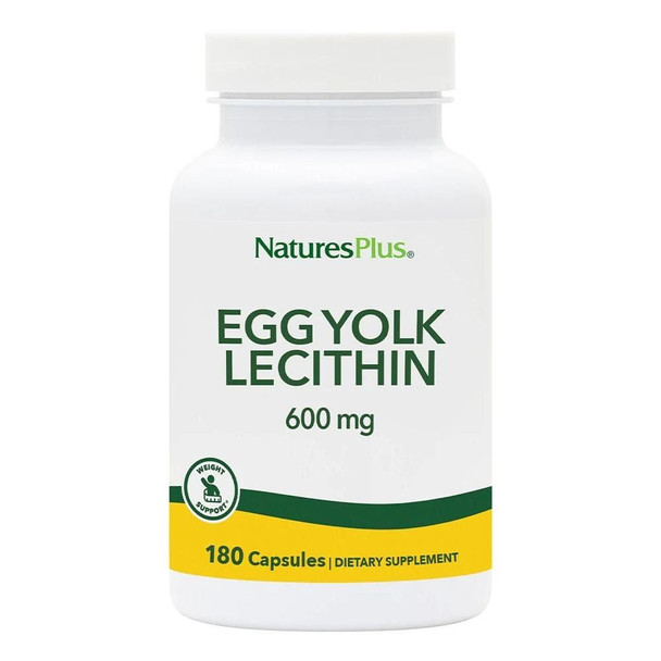  Nature's Plus Egg Yolk Lecithin 180 Veg Caps 