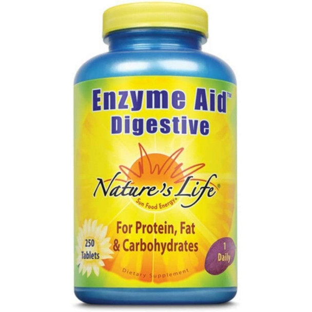  Nature's Life Enzyme Aid Digest 250 Tablets 