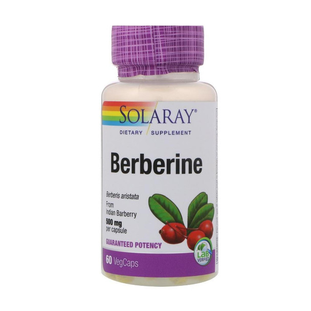  Solaray Berberine 500mg 60 Capsules 