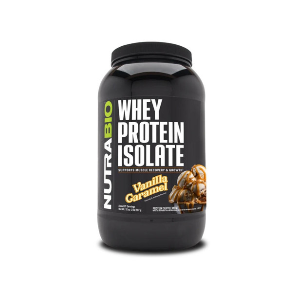  NutraBio 100% Whey Protein Isolate 2lb 