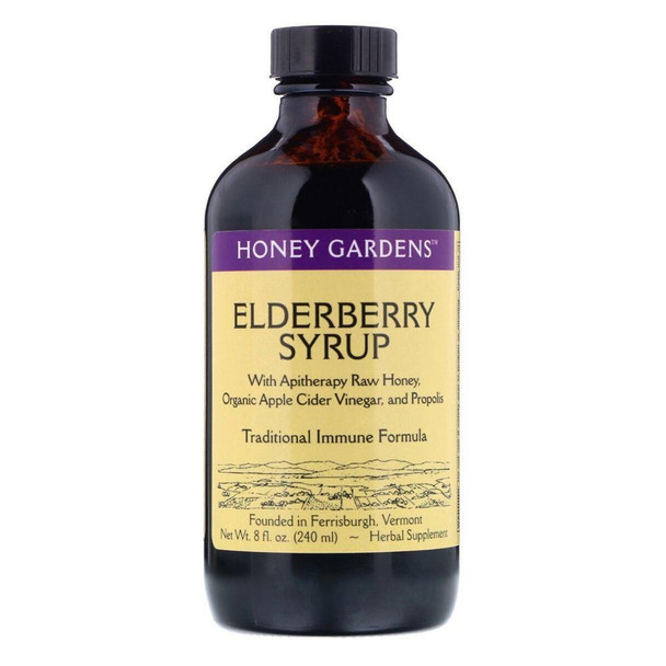  Honey Gardens Elderberry Syrup 8 Ounces 