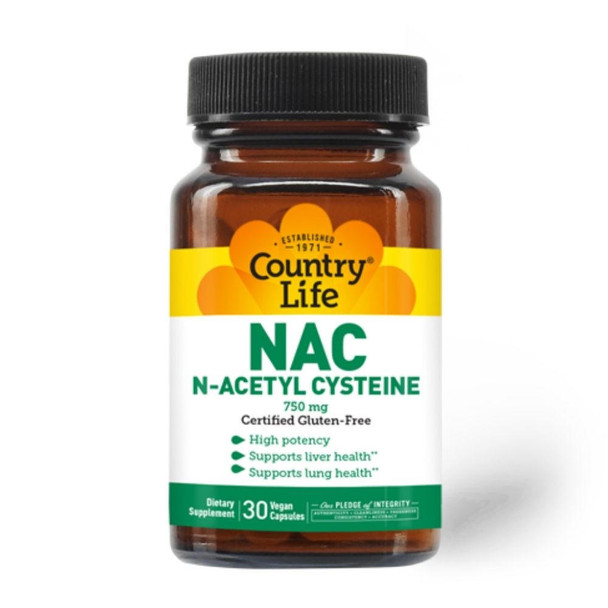  Country Life NAC 750mg 30 Capsules 