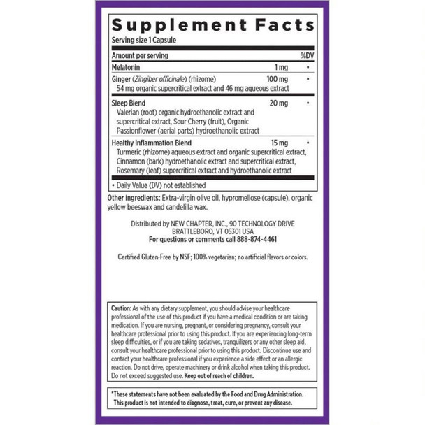 New Chapter Restful Sleep & Pain Relief 30 Capsules