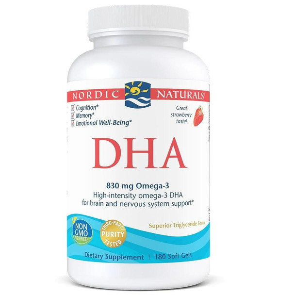  Nordic Naturals DHA 180 Soft Gels Strawberry 