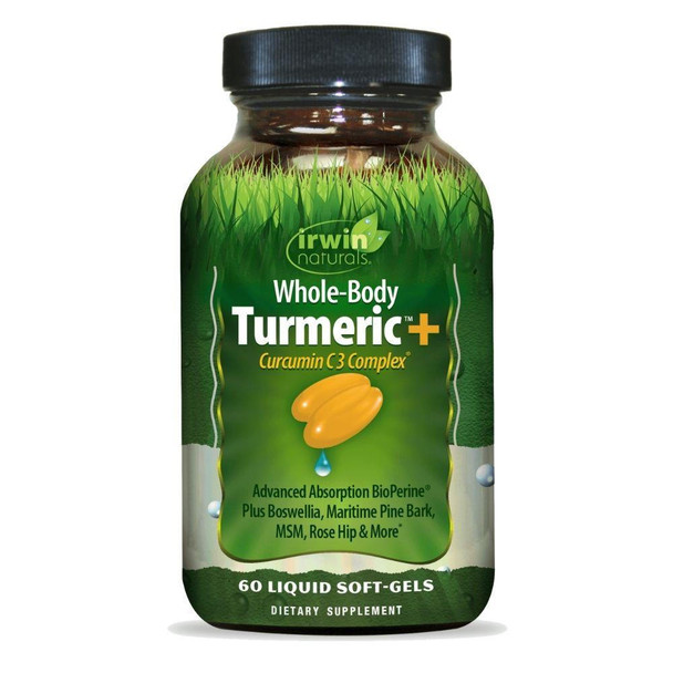  Irwin Naturals Whole Body Turmeric + Curcumin C3 Complex 60 Softgels 