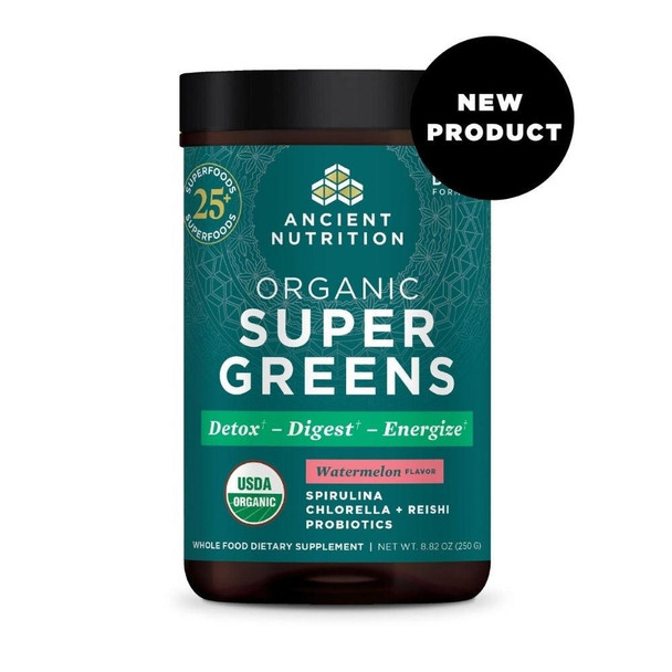 Ancient Nutrition Ancient Organic Super Greens 25 Servings 
