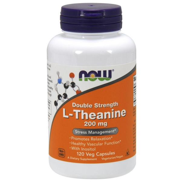  Now Foods L-Theanine 200mg 120 Veg Capsules 