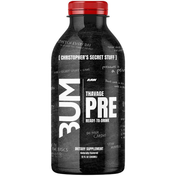  Raw CBUM Thavage Ready To Drink (RTD) Preworkout 12 Case 