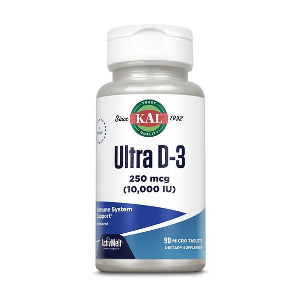 Kal KAL Ultra D3 10,000 IU (250mcg) 90 Micro Tablets 