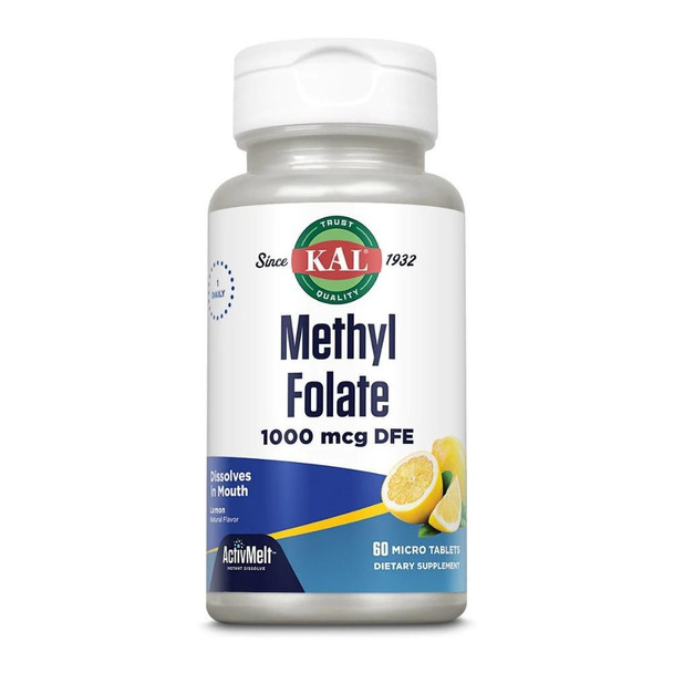 Kal KAL Methyl Folate 1,000mcg 60 Micro Tablets 