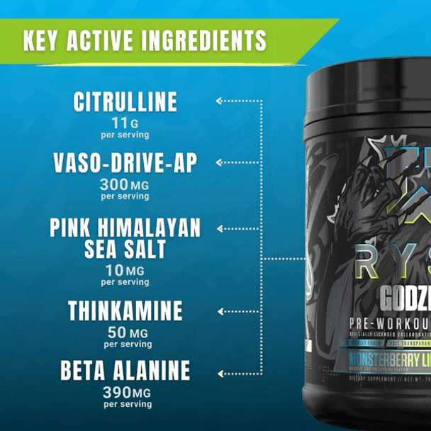 Ryse Supplements Ryse Godzilla Pre 