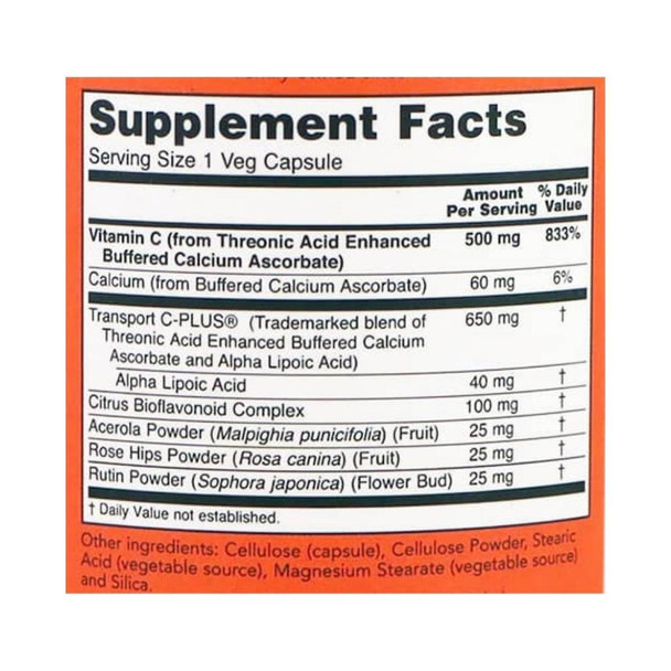  Now Foods AlphaSorb-C 500mg 180 Capsules 