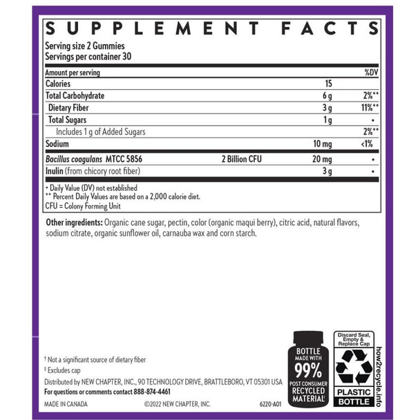  New Chapter All-Flora Probiotic + Prebiotic 60 Gummies 