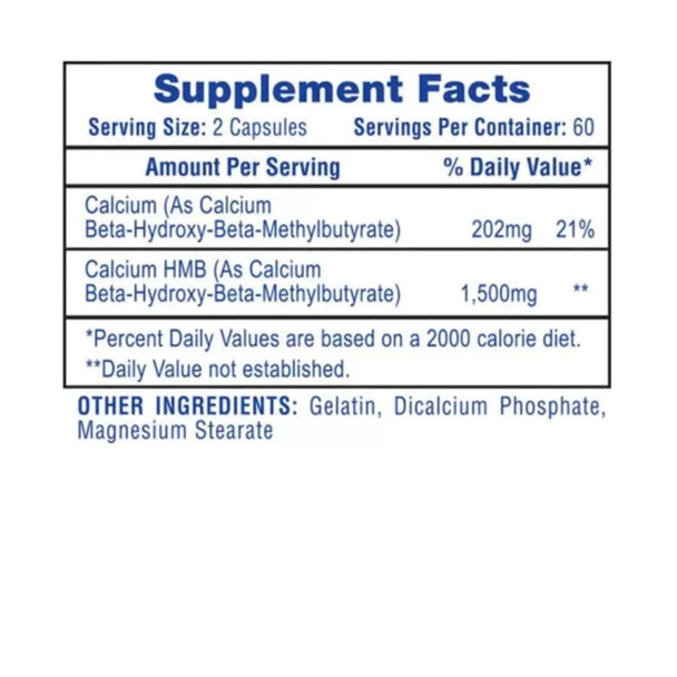  Hi-Tech Pharmaceuticals HMB 1,500mg 120 Capsules 