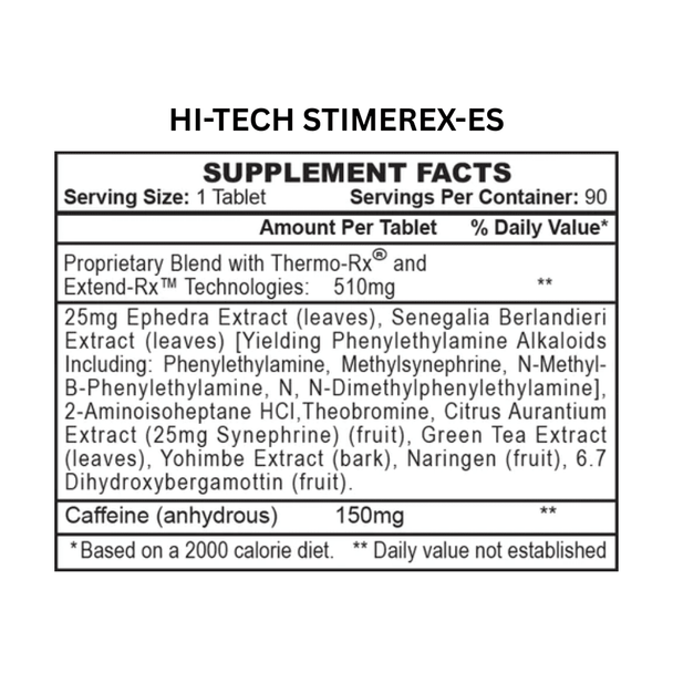  Hi-Tech Pharmaceuticals Stimerex-ES & KetoLean Stack 