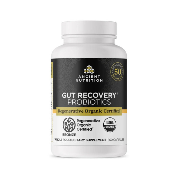  Ancient Nutrition Gut Recovery Probiotics 60 Capsules 