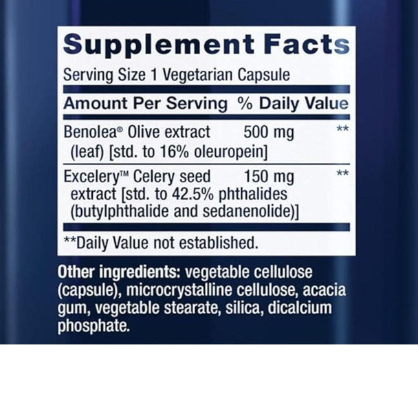  Life Extension Advanced Olive Leaf Vascular Support 60 Vegetable Capsules 