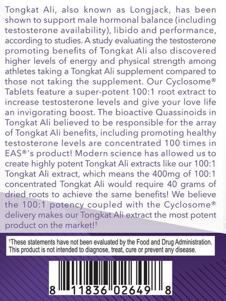  EAS Tongkat Ali 100:1 Extract 90 Tablets 