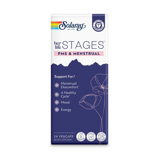  Solaray Her Life Stages PMS & Menstrual 24 Capsules 