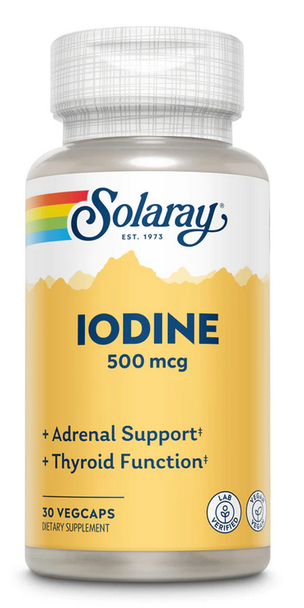  Solaray Iodine 500mcg 30 Capsules 