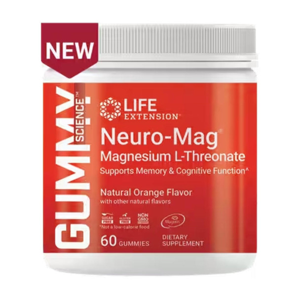  Life Extension Gummy Science Neuro-Mag L-Threonate 60 Gummies 