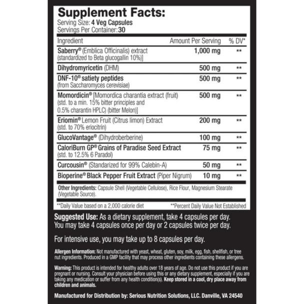 Serious Nutrition Solutions SNS Lean GLP 120 Capsules 
