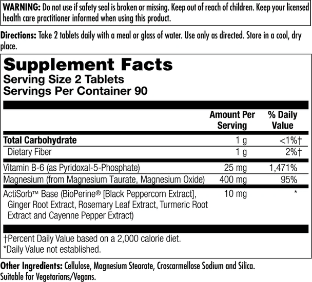 Kal KAL Magnesium Taurate+ 180 Tablets 