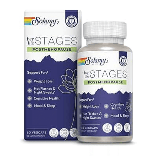  CLEARANCE: Solaray Her Stages PostMenopause 60ct EXP 08/2025 