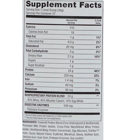 Body Nutrition Trutein Naturals 2 Lbs Ingredients