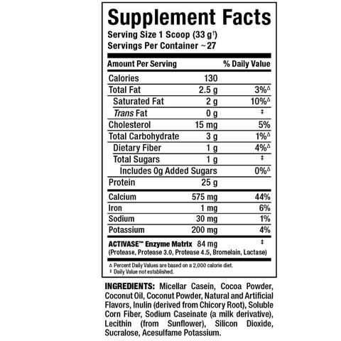 Allmax Nutrition Casein-FX 2 Lbs Ingredients