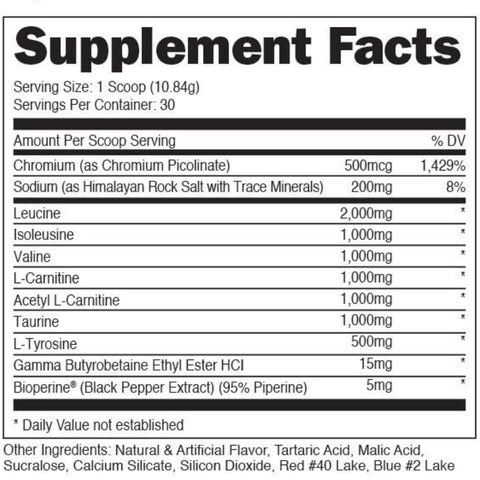 Bucked Up Racked 30 Servings Ingredients