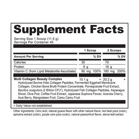 Ancient Nutrition Multi Collagen 45 Servings Ingredients