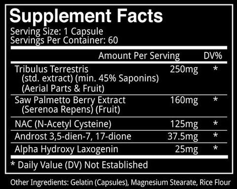 Blackstone Labs PCT V 60 Caps Ingredients