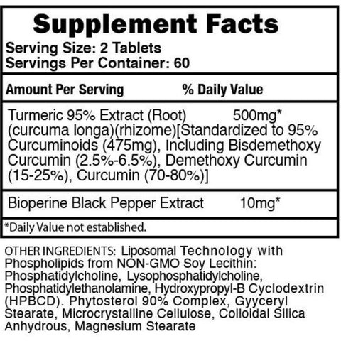 Blackstone Labs Liposomal Turmeric 60 Servings Ingredients