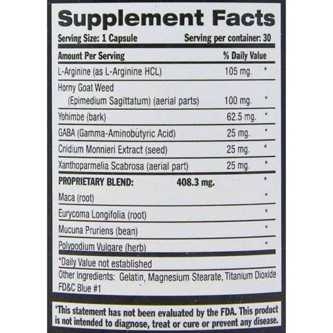 MD Science Lab Max Stamina Ingredients