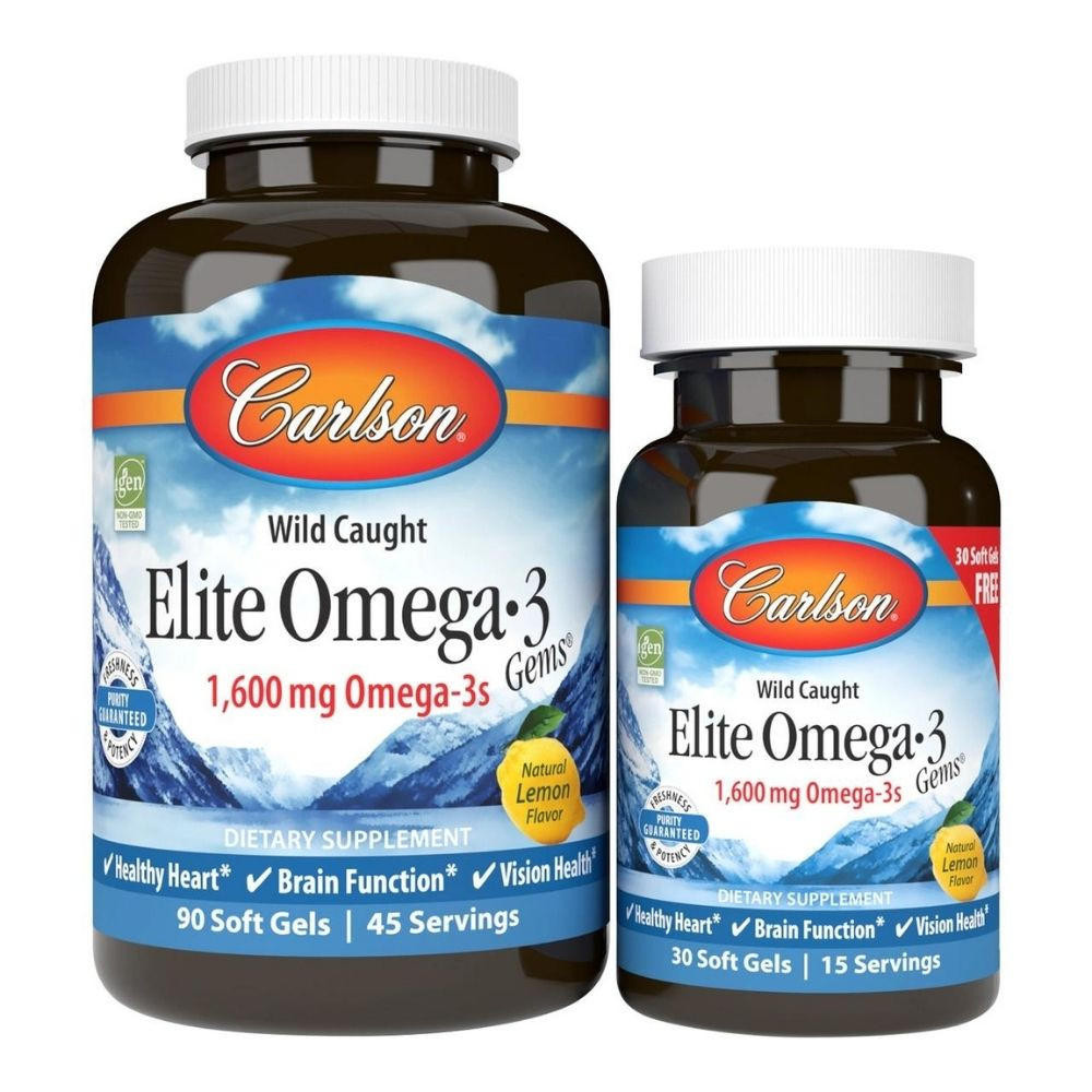 Image of Carlson Elite Omega 3 1600mg 120 Softgels