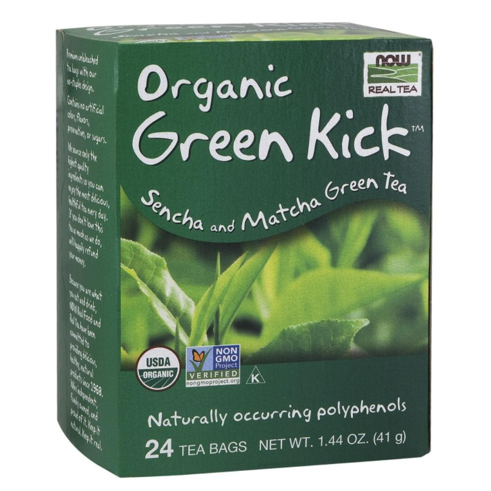 Image of Now Foods Green Kick Tea 24 Bags