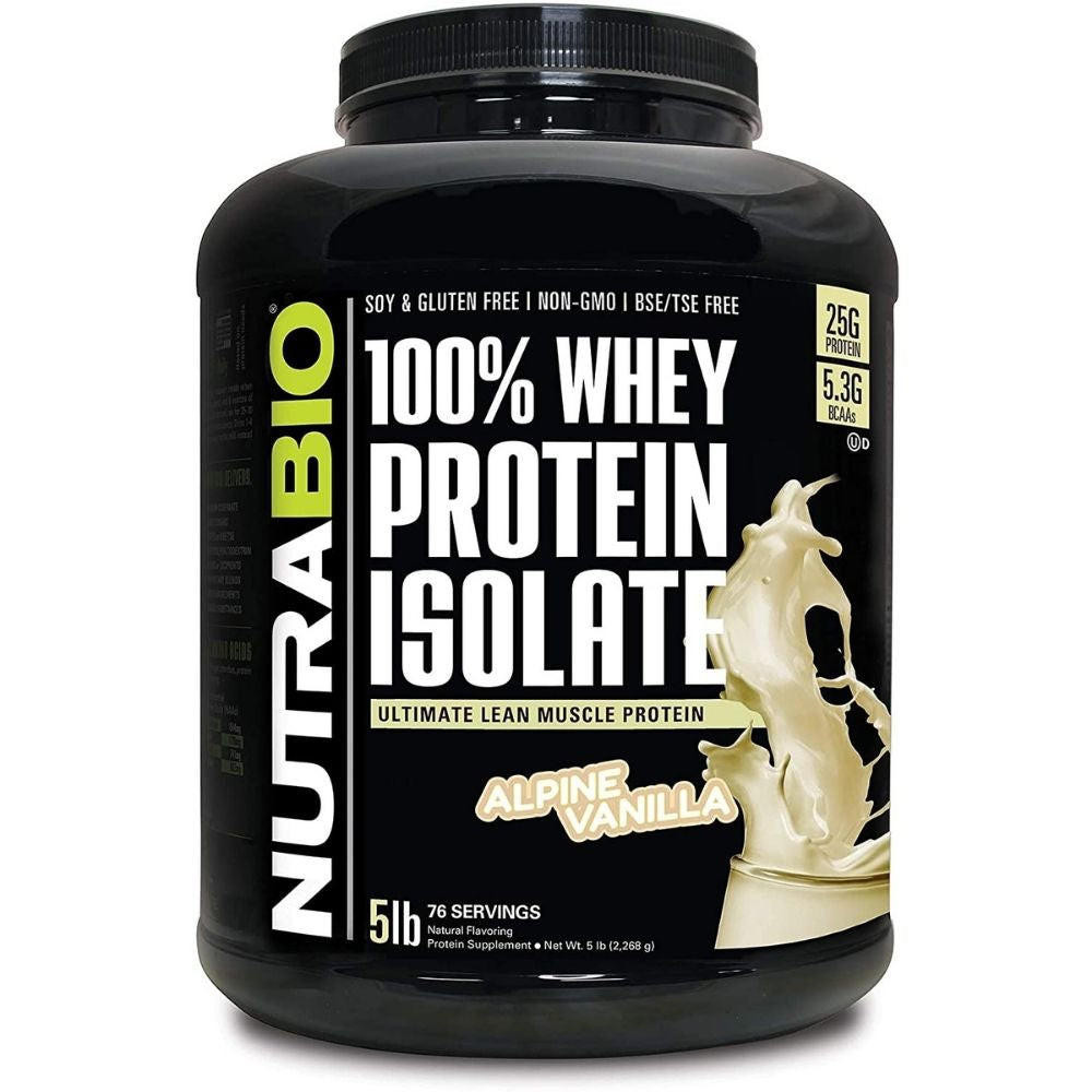 Image of NutraBio 100% Whey Protein Isolate 75 Servings