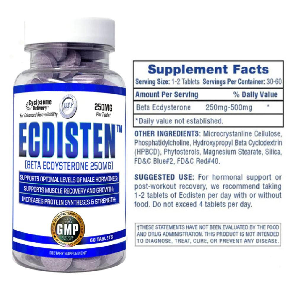 Image of Hi-Tech Pharmaceuticals Ecdisten 60 Tablets